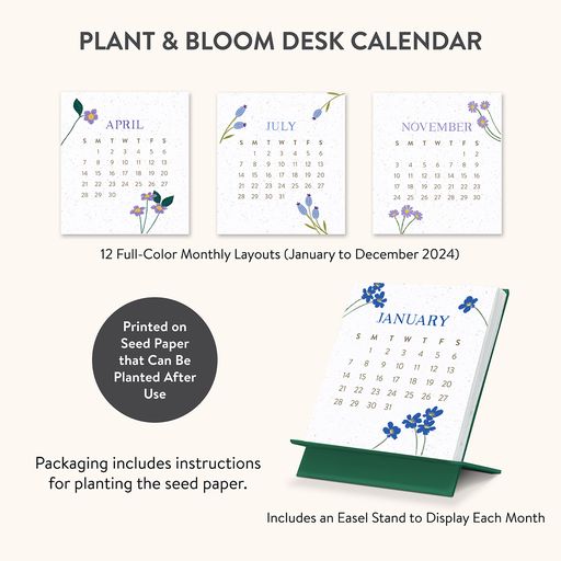 Let Love Grow Plant & Bloom Desk Calendar