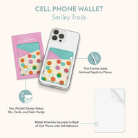 Smiley Trails Stick-On Cell Phone Wallet