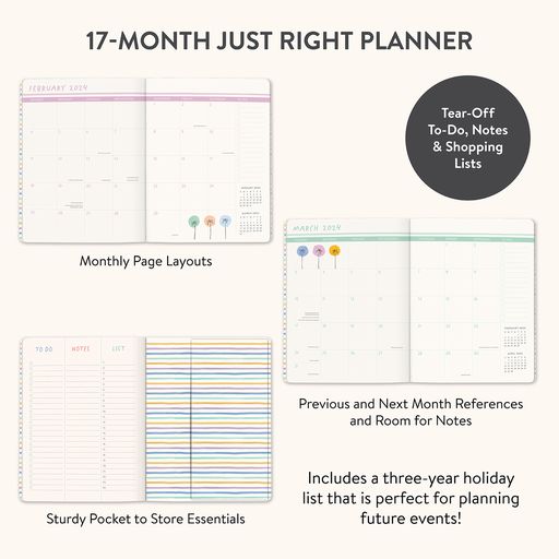 2024 Dotted Palms Just Right Monthly Planner