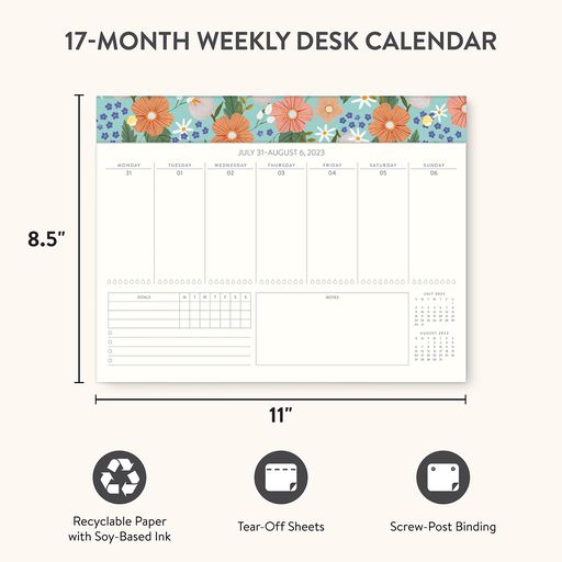 2024 Bella Flora Weekly Desk Calendar
