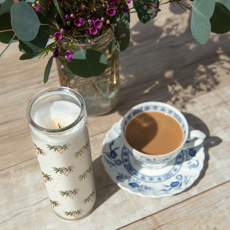 Citronella & Island Coconut Cathedral Candle: Sunny Palms