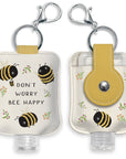 Don't Worry Bee Happy Hand-Sanitizer Holder with Travel Bottle