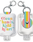 Clean Hands Kind Heart Hand-Sanitizer Holder with Travel Bottle