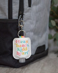 Clean Hands Kind Heart Hand-Sanitizer Holder with Travel Bottle