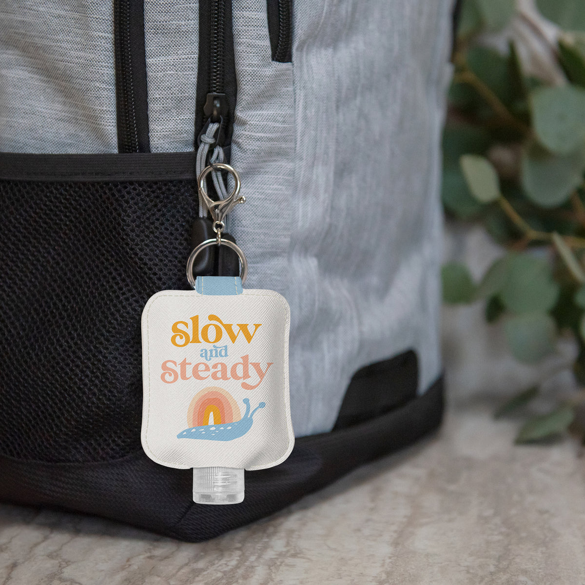 Slow and Steady Hand-Sanitizer Holder with Travel Bottle