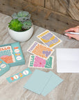 Fancy Flora Note Card Set with Stickers