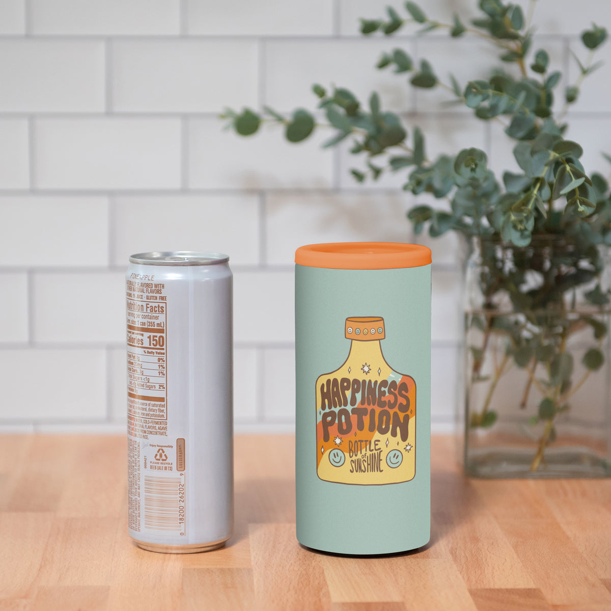 Happiness Potion Insulated Stainless Steel Slim-Can Cooler – Studio Oh!