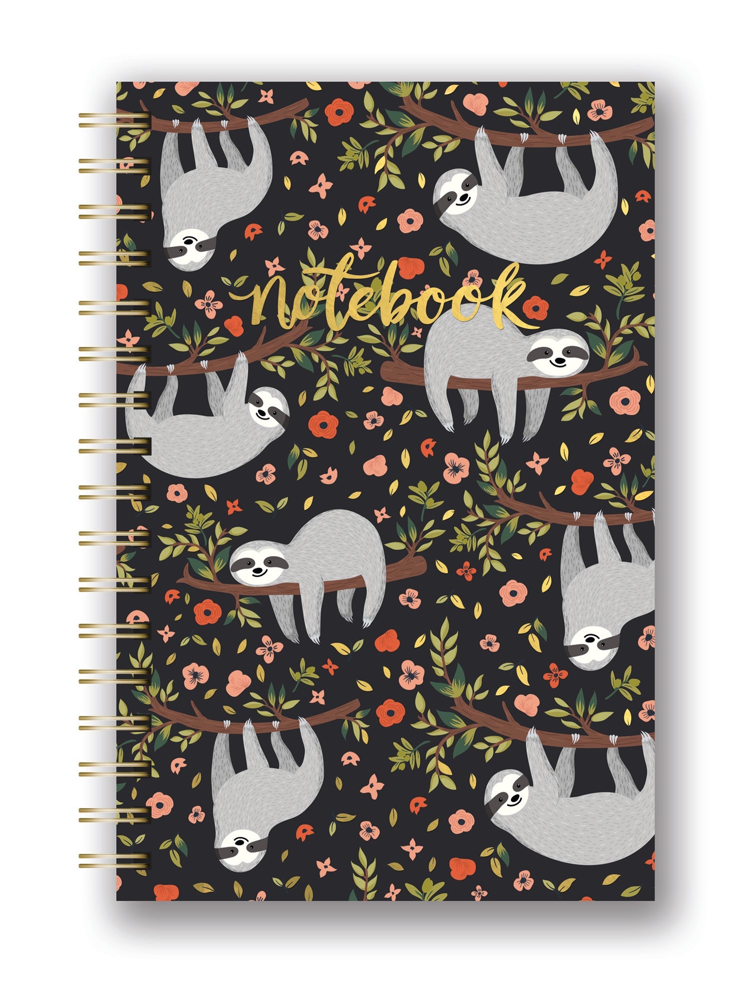 The Sloth Life Medium Spiral Notebook