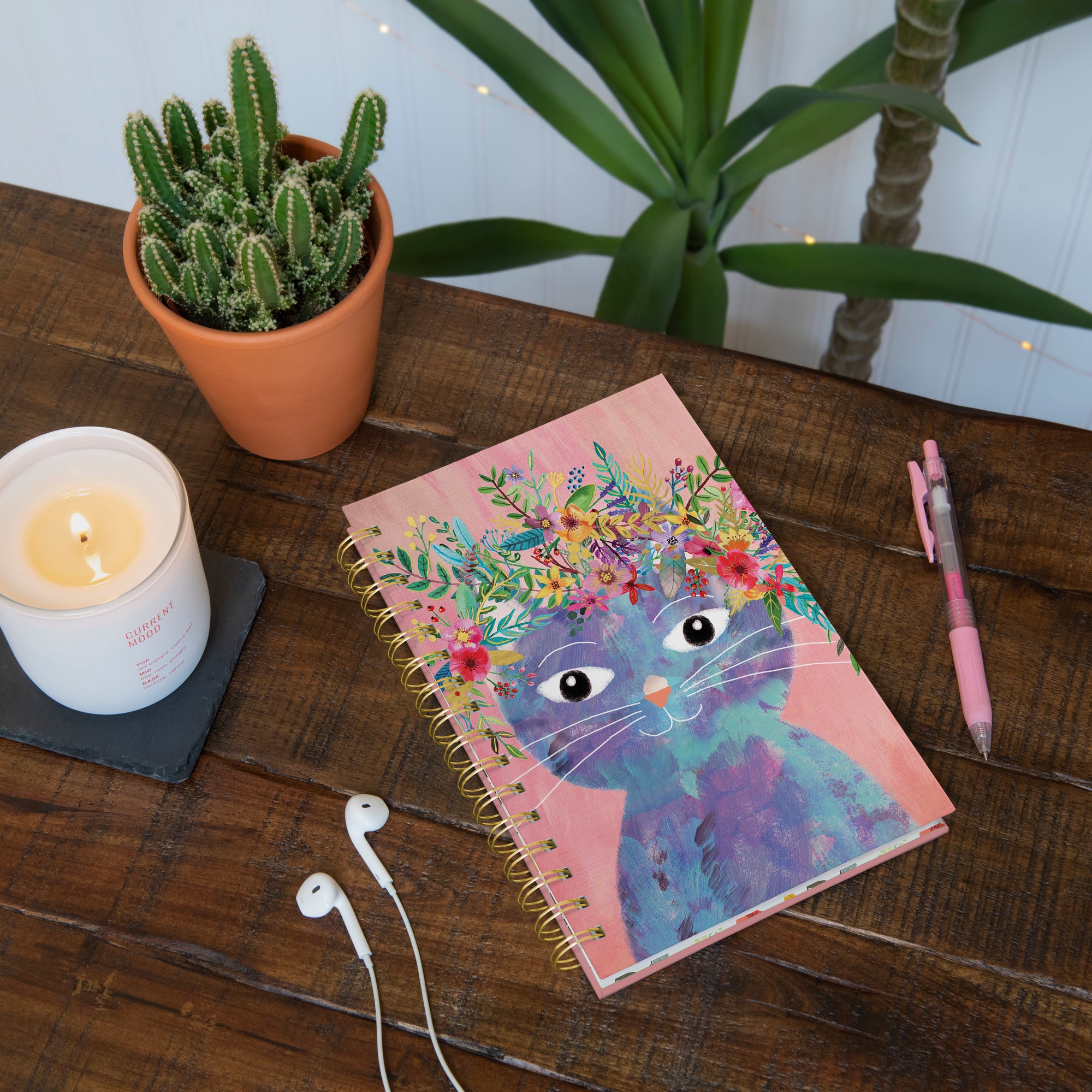 Fancy Cat Medium Spiral Notebook