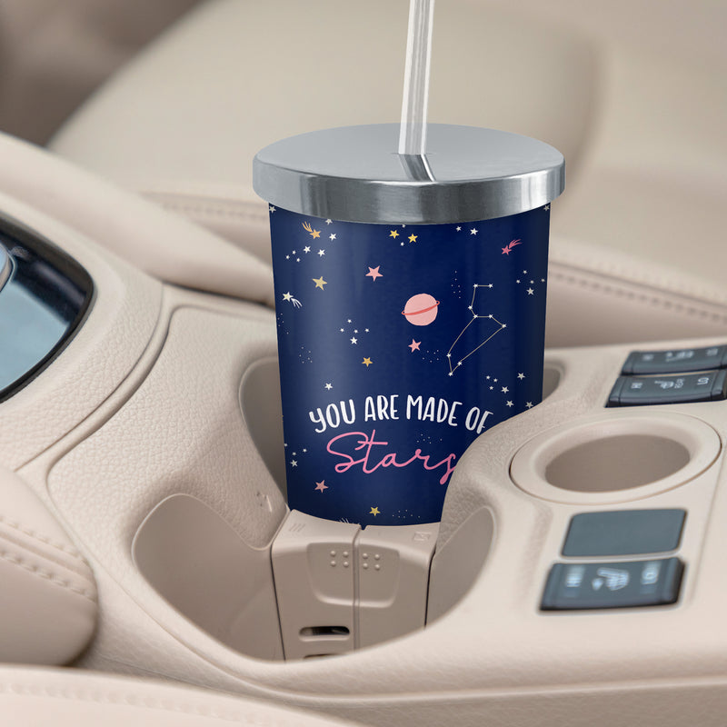 You Are Made of Stars Water Tumbler with Straw